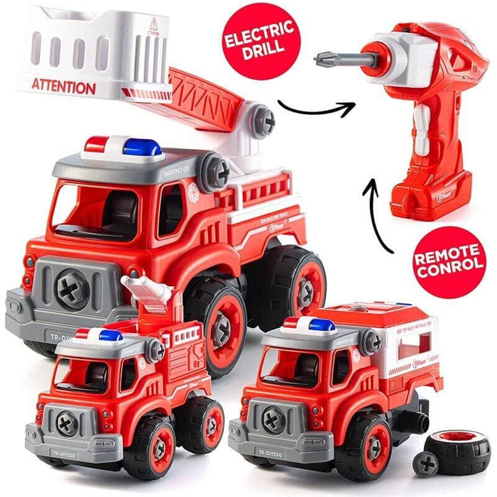 RC Truck DIY Construction Set - City Fire Truck Tech Outlet