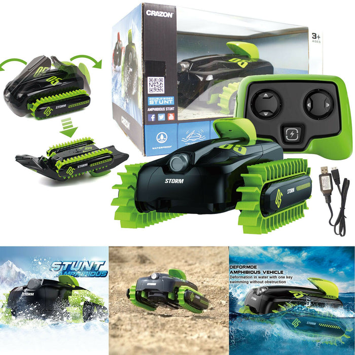 Amphibious Offroad Stunt Vehicle with Tracks : Go where no other vehicle can go! 3 month warranty applies Tech Outlet