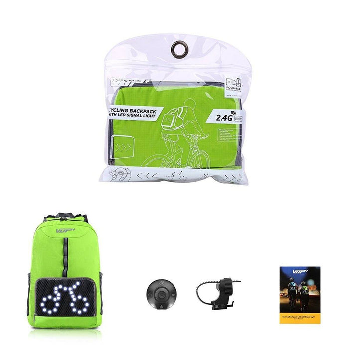 Lightweight Cycling Backpack with LED Lighting indicators 12 month warranty applies Tech Outlet