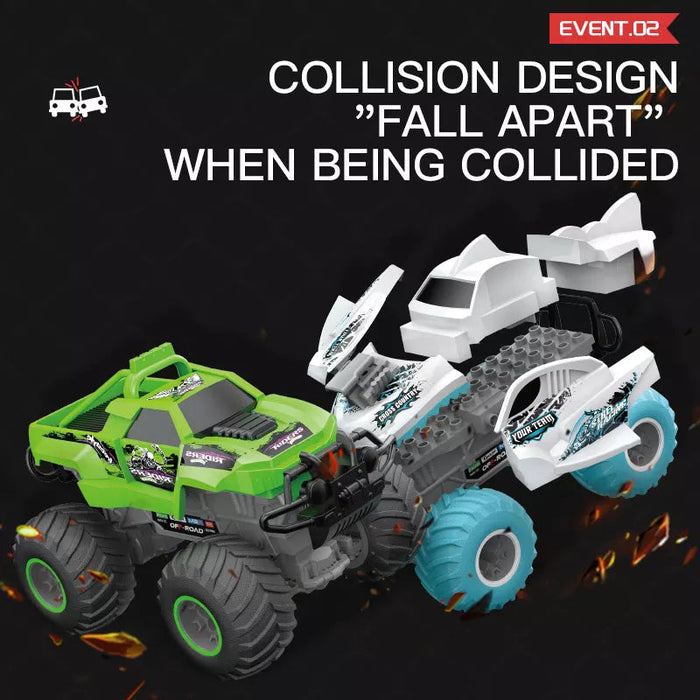 Copy of 2.4G 1:16 large-wheel cross-country Green Smash & Bash! (including battery) 3 month warranty applies Tech Outlet