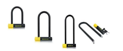 ZOVII U-LOCK Zinc Alloy + Carbide-reinforced Steel (with Alarm) ZOVII