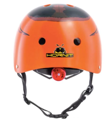 Mini Hornit LIDS Children's Bicycle & Scooter Helmet with Flashing Safety Lights - Spider Style Hornit