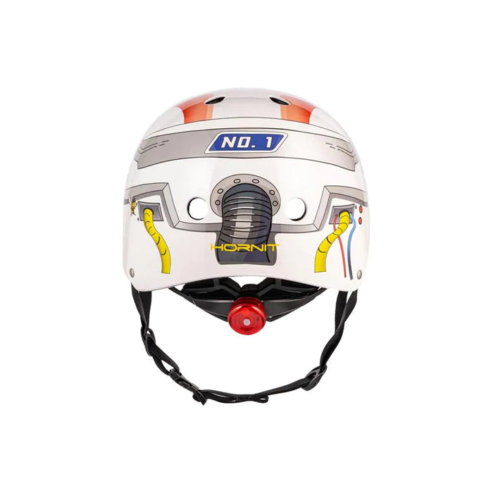 Mini Hornit LIDS Children's Bicycle & Scooter Helmet with Flashing Safety Lights - Major Tom Style 12 month warranty applies Hornit