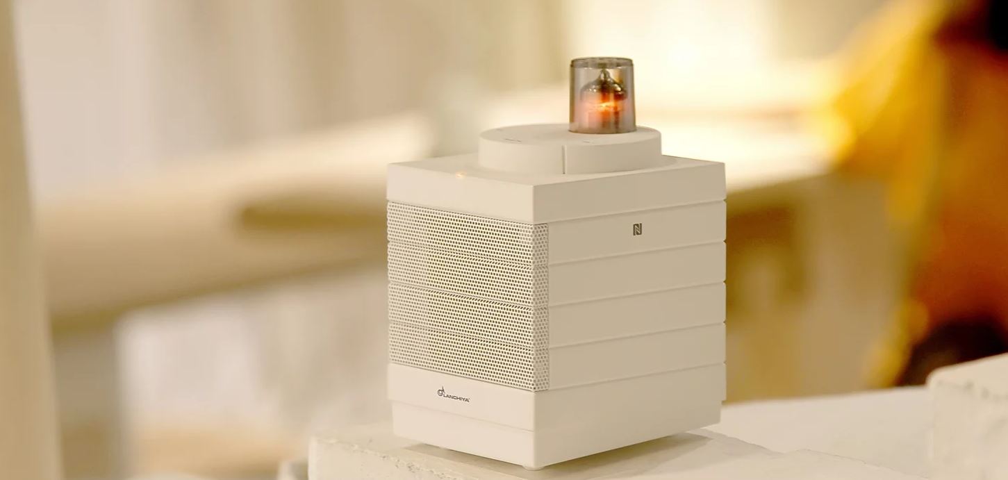 Lanchiya Hybrid Vacuum-tube Speaker System : High performance & portable (White) 12 month warranty applies Lanchiya