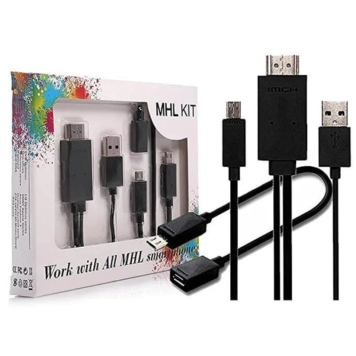 MHL Adapter Micro USB to HDMI MHL Cable HDTV Adapter for MHL-Enabled Android Smartphones 12 month warranty applies Tech Outlet