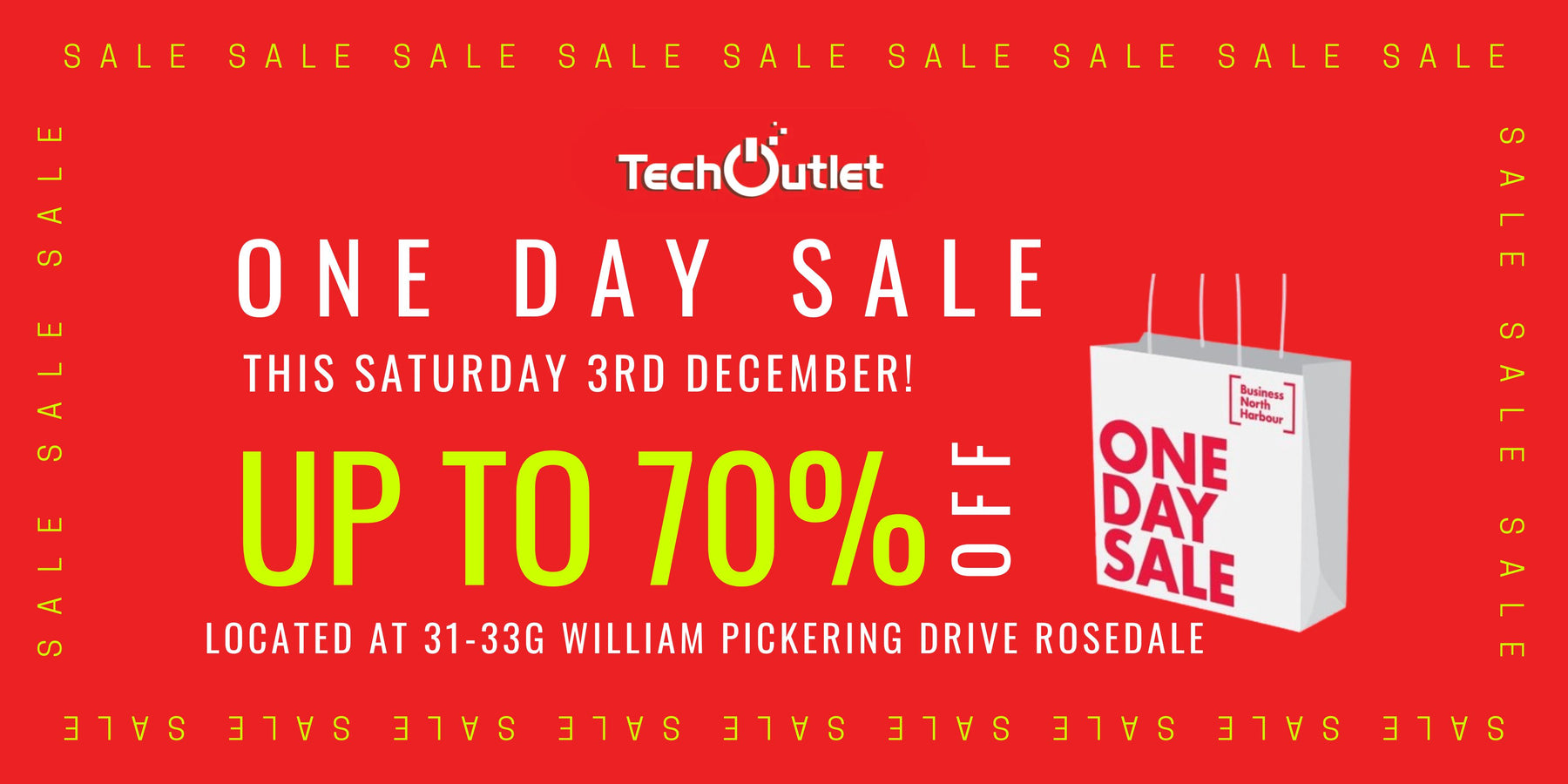 Annual ONE DAY SALE - On this Saturday!