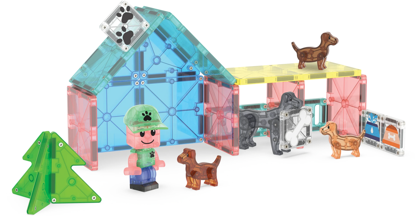 Magna-Tiles Puppy Park - 27 Pieces Micromags Micromags 