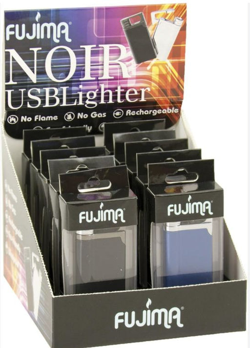 Noir Black Rechargeable Flameless Windproof USB Cigarette Lighter Lighter noir 