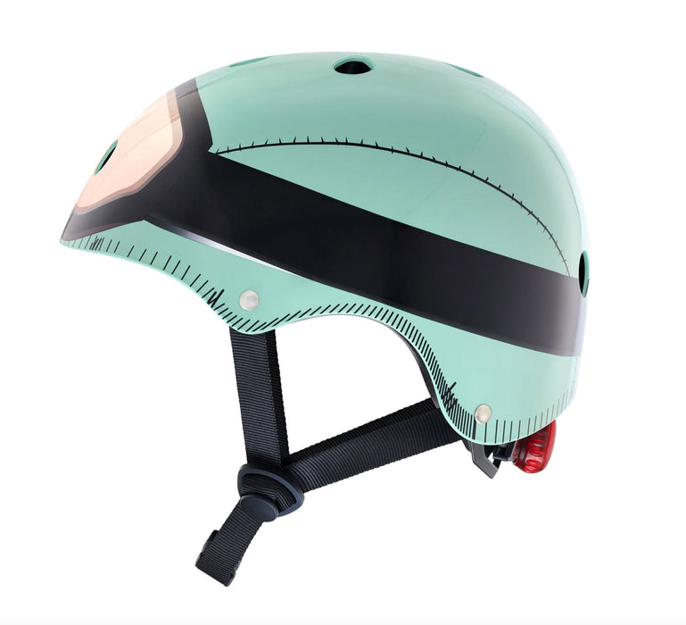 Mini Hornit LIDS Children's Bicycle & Scooter Helmet with Flashing Safety Lights - Military Hornit 