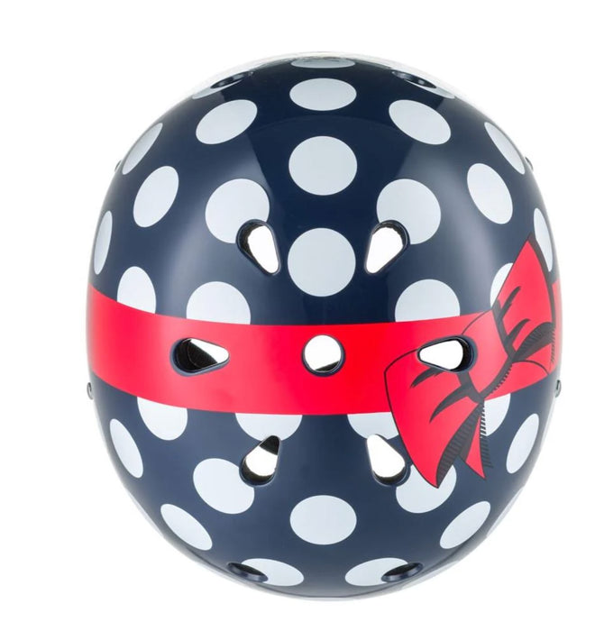 Mini Hornit LIDS Children's Bicycle & Scooter Helmet with Flashing Safety Lights - Polka Dot Hornit 