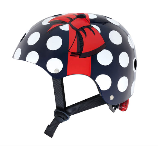 Mini Hornit LIDS Children's Bicycle & Scooter Helmet with Flashing Safety Lights - Polka Dot Hornit Medium 