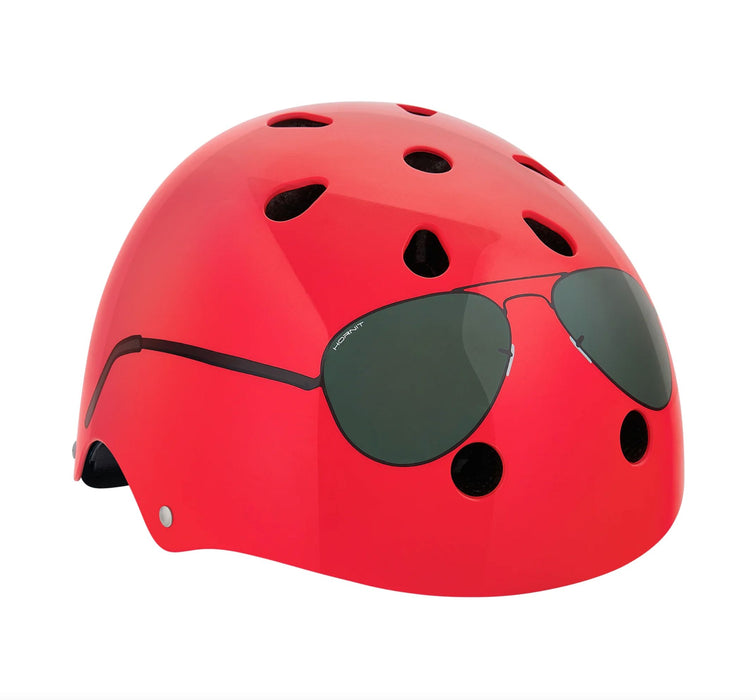 Mini Hornit LIDS Children's Bicycle & Scooter Helmet with Flashing Safety Lights - Aviator Hornit 