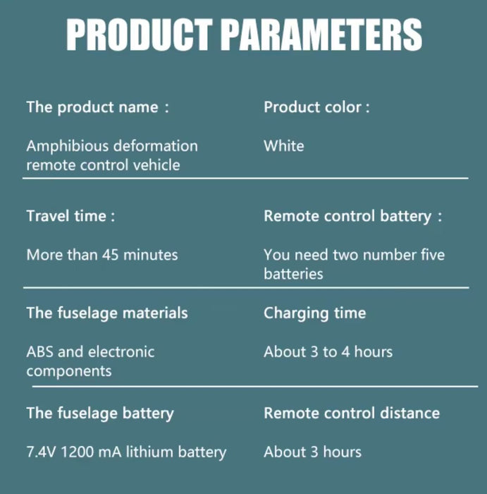 Amphibious Stunt Quad Bike - Waterproof RC CAR leadon 