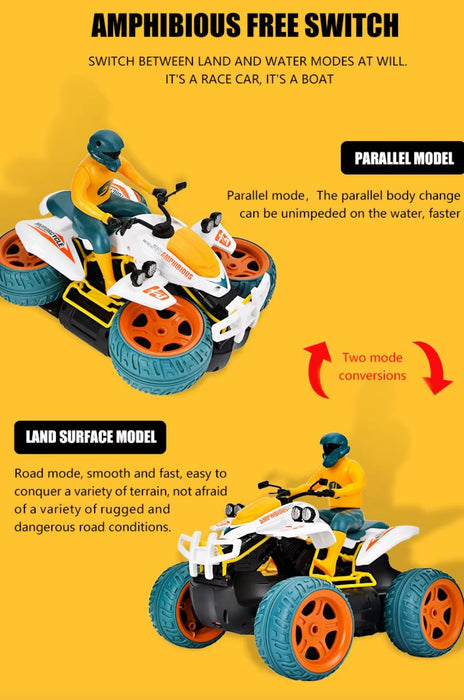 Amphibious Stunt Quad Bike - Waterproof RC CAR leadon 