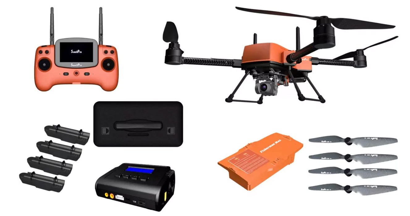 Fisherman Max with dual mechanical release and 4K Camera Fishing Drone Swellpro 
