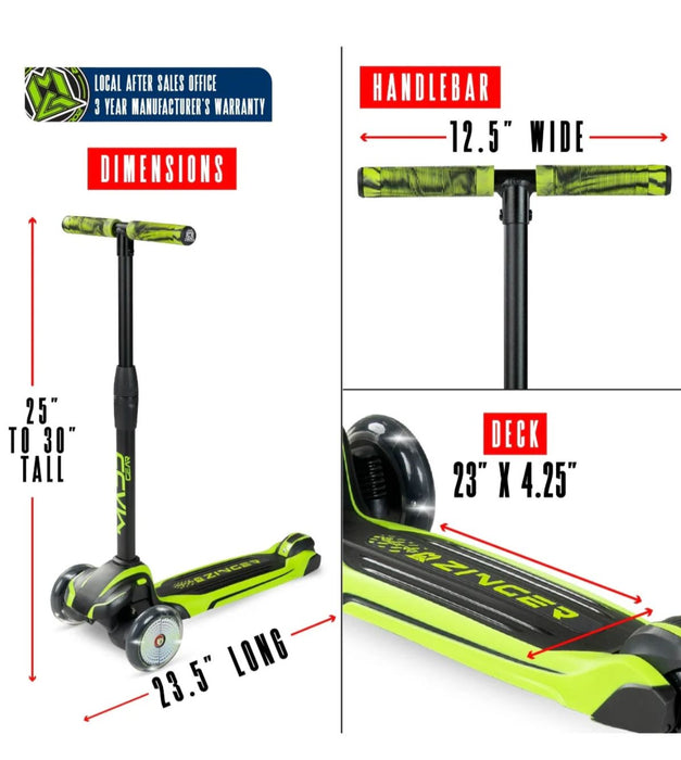 Madd Gear Zinger 3 Wheeled Scooter - Green Scooter Madd Gear 