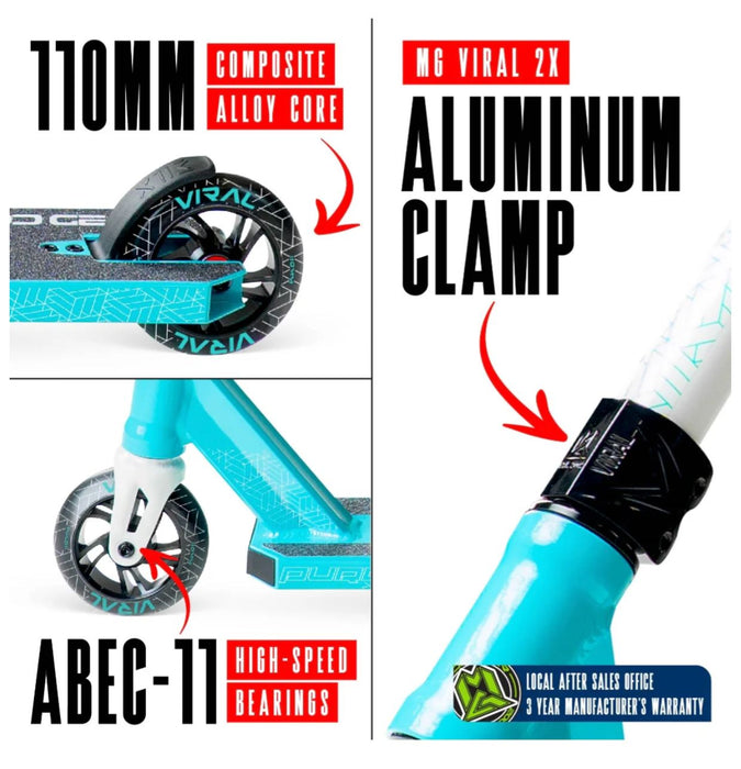 Madd Gear Viral PURGE Scooter - Aqua Scooter Madd Gear 