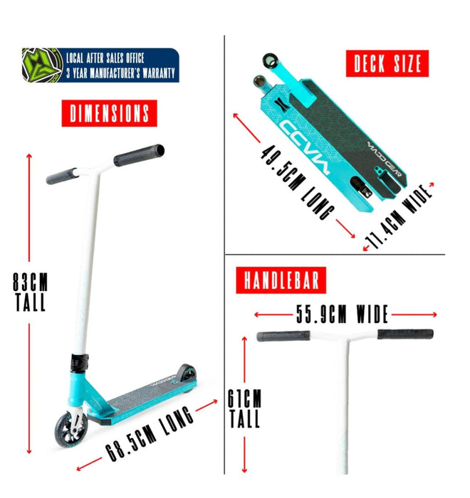 Madd Gear Viral PURGE Scooter - Aqua Scooter Madd Gear 
