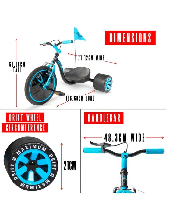 Madd Gear Mini Drift - Blue / Black Drift Bike Madd Gear 