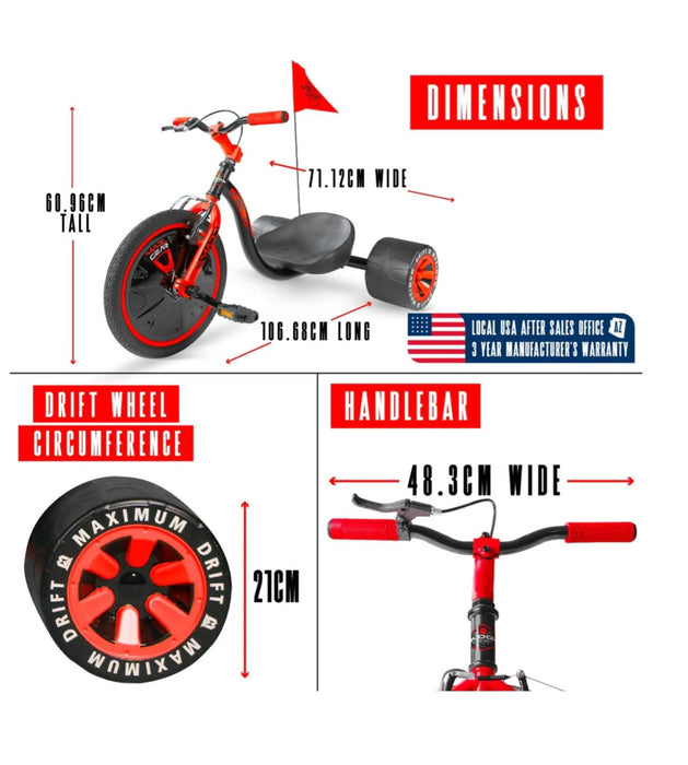 Madd Gear Mini Drift - Pink / Teal (Copy) Drift Bike Madd Gear 