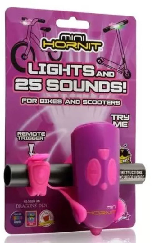 Mini Hornit Kids Bike Horn and Light Hornit Purple / Pink 