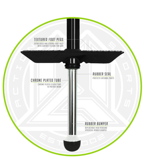 MADD HATTER POGO STICK GREEN / BLACK POGO STICK Madd Gear 