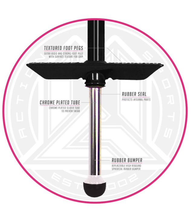 MADD HATTER POGO STICK PINK / BLACK POGO STICK Madd Gear 