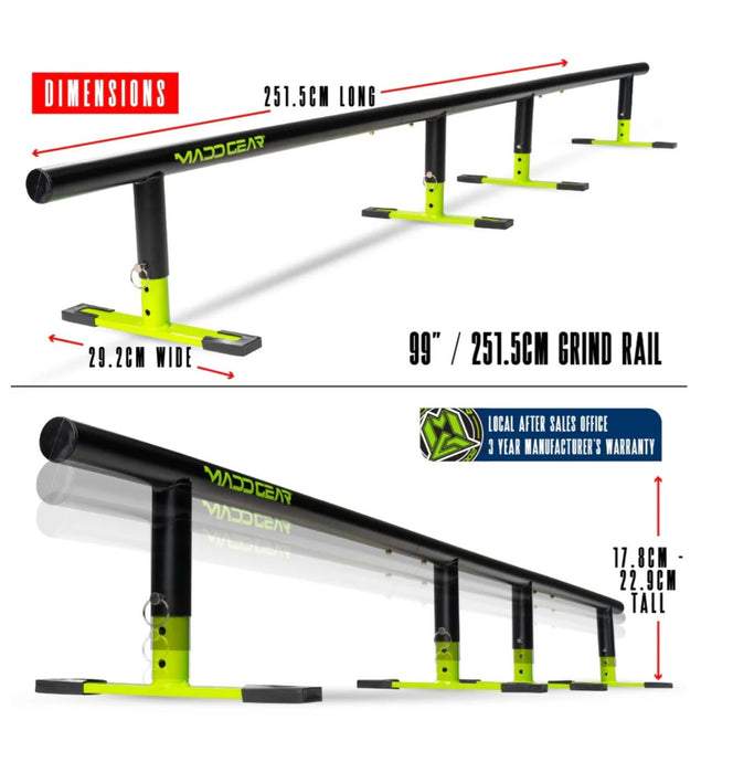 MADD GEAR NINETY9 GRIND RAIL GREEN RAIL Madd Gear 