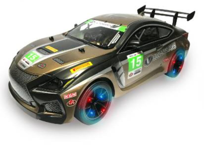 2.4 GHz LARGE High Speed Racing RC Car 1:10 Size Toy Cars Tech Outlet Gold 