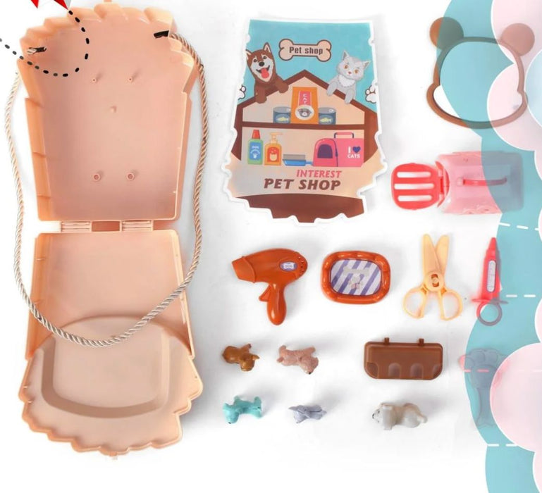 2 in 1 Pet Shop and Girls Bag game Toy 