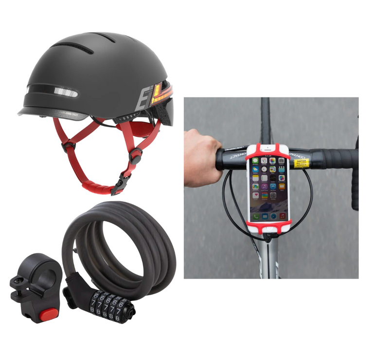 Cycling Bundle - Helmet + Segway Lock + Phone Holder