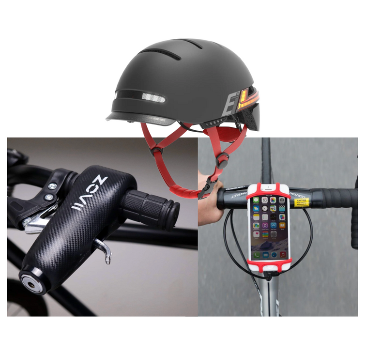 Cycling Bundle - Helmet + Zovii Bar Lock + Phone Holder