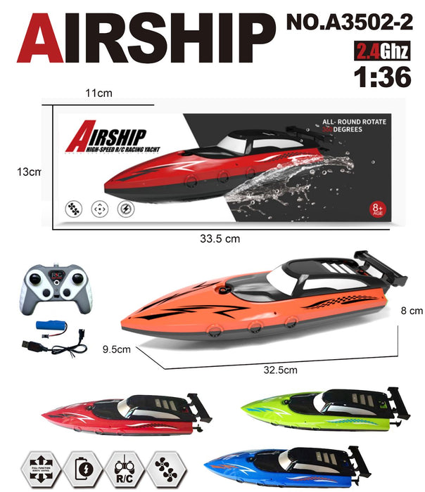 RC Boat - Remote Control Boat - Blue rc boat Techoutlet 