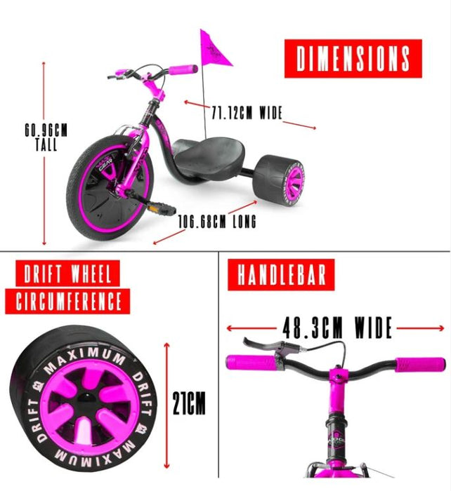 Madd Gear Mini Drift - Pink / black Drift Bike Madd Gear 