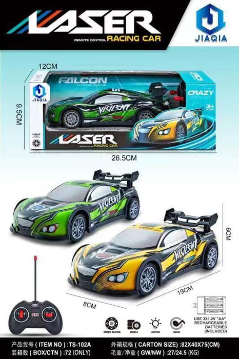 Blue Burst PVC RC Car game Toy Green 