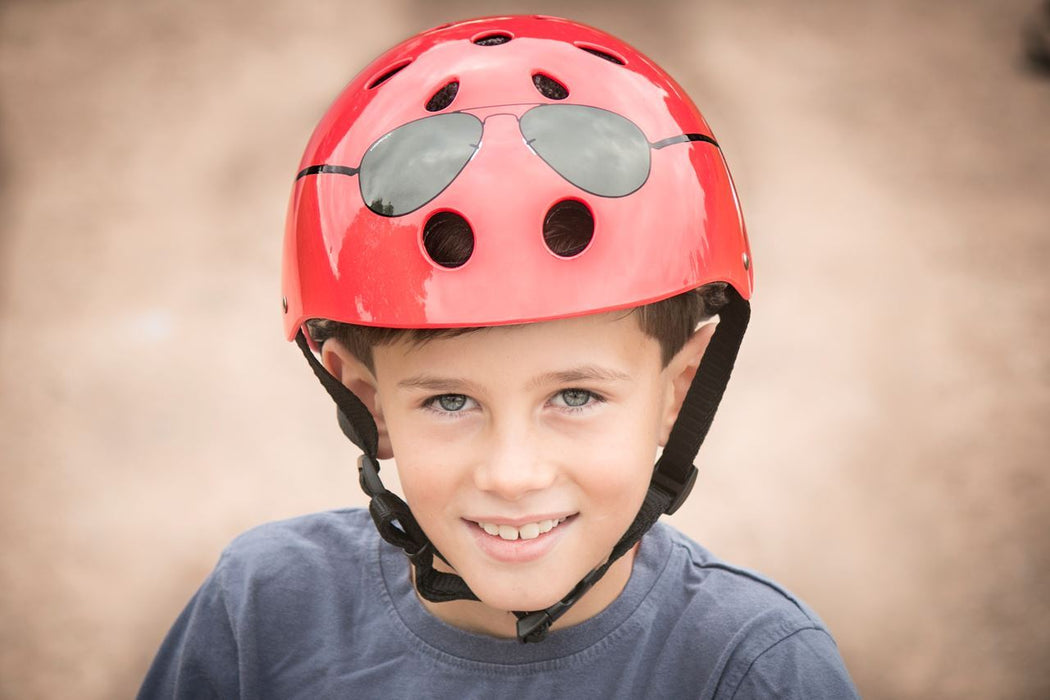 Mini Hornit LIDS Children's Bicycle & Scooter Helmet with Flashing Safety Lights - The Aviator Style 12 month warranty applies Hornit 