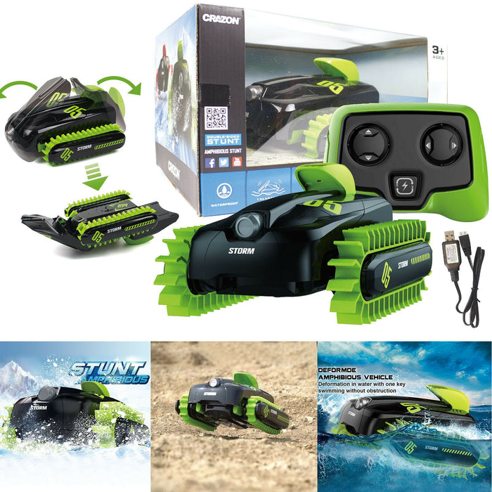 Amphibious Offroad Stunt Vehicle with Tracks : Go where no other vehicle can go! 3 month warranty applies Tech Outlet 