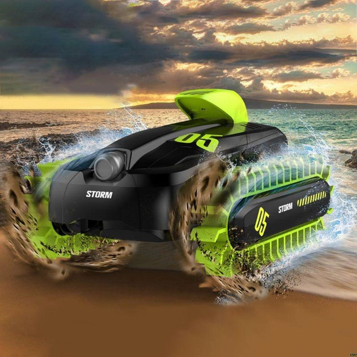 Amphibious Offroad Stunt Vehicle with Tracks : Go where no other vehicle can go! 3 month warranty applies Tech Outlet 