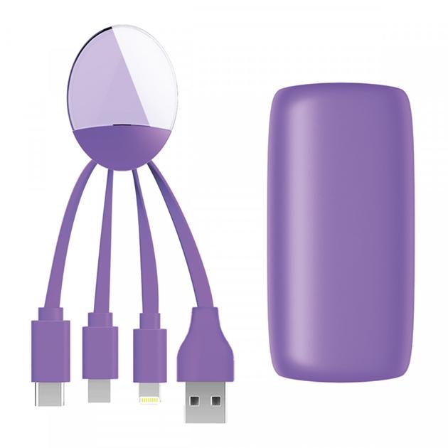 Xoopar Weekender Power Pack : Multi phone Charging cable & Power bank - select your colour! 6 month warranty applies Xoopar Purple 