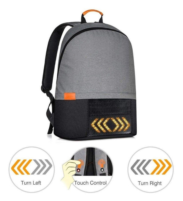 Cycling Backpack with LED Lighting indicators - Grey 12 month warranty applies Tech Outlet 