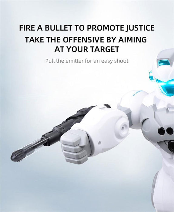 Smart Police RC Robot with Weapon White 3 month warranty applies Tech Outlet 