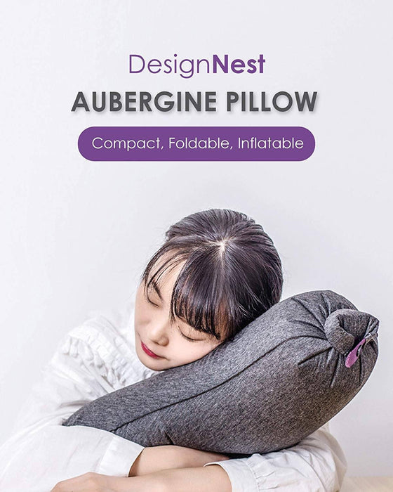 Aubergine Travel Pillow - Ultra Compact 12 month warranty applies Allocacoc 