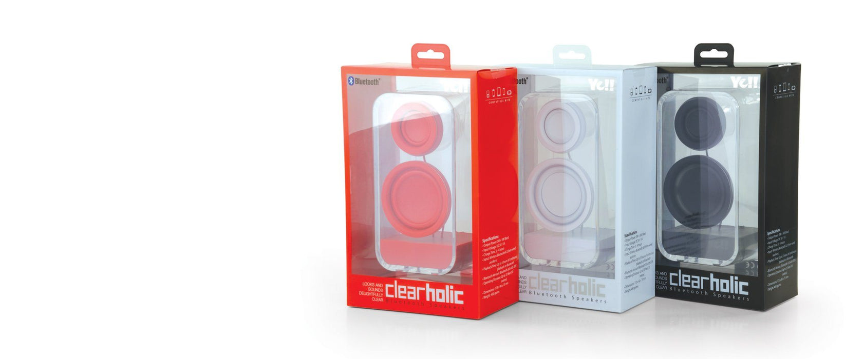 Ye!! Clearholic Transparent Speaker - Black 12 month warranty applies Tech Outlet 