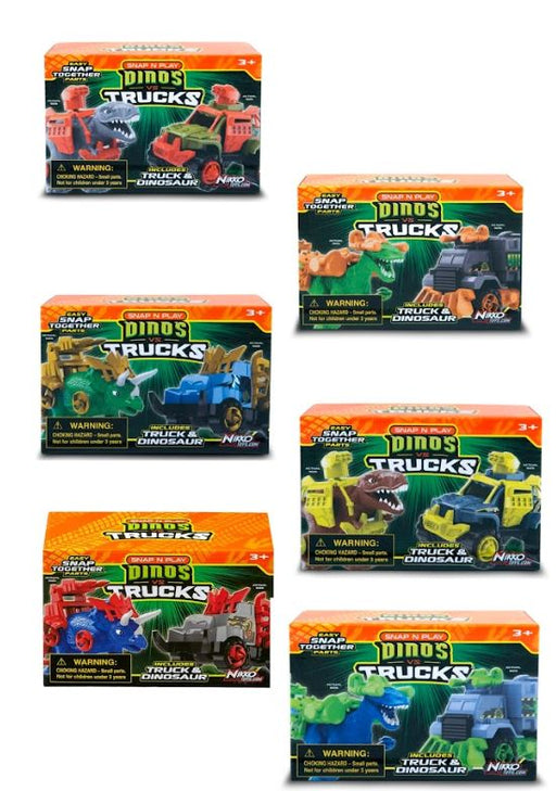 Nikko Road Rippers Snap'N Play Dinos vs Trucks Nikko 