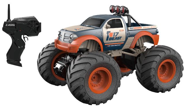 HB Toys Super Large Wheel RC Racing Truck (Assorted models) 3 month warranty applies Tech Outlet Orange/Blue 