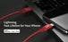 Adam Elements PEAK II C120B MFI USB-C to Lightning Cable RED 12 month warranty applies Adam Elements 