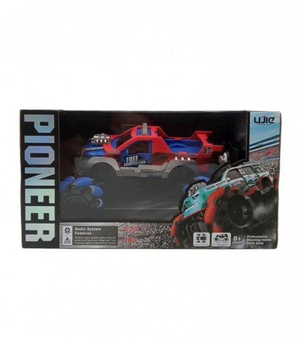 Offroad Racing Truck with Sidewinder Wheels 1:14 Blue/Red 3 month warranty applies Tech Outlet 