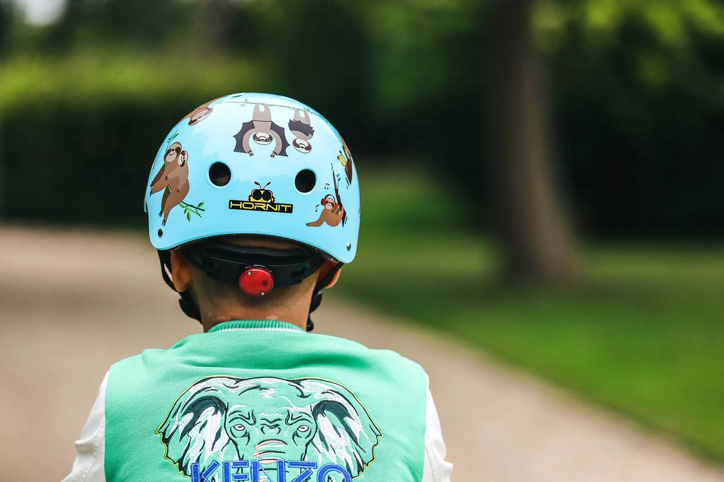 Mini Hornit LIDS Children's Bicycle & Scooter Helmet with Flashing Safety Lights - Sleepy Sloth Style 12 month warranty applies Hornit 