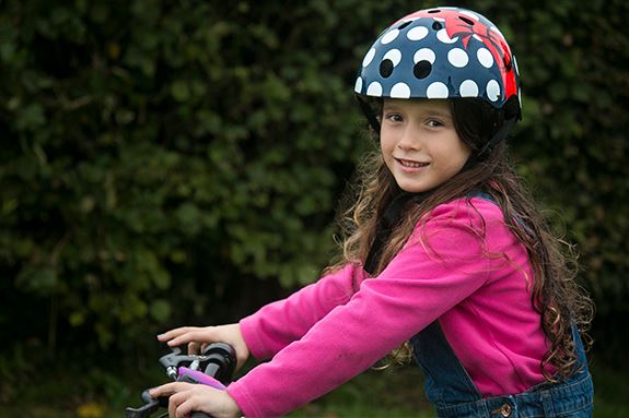 Mini Hornit LIDS Children's Bicycle & Scooter Helmet with Flashing Safety Lights - POLKA Dot Style 12 month warranty applies Hornit 