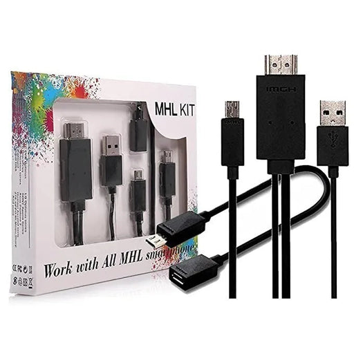 MHL Adapter Micro USB to HDMI MHL Cable HDTV Adapter for MHL-Enabled Android Smartphones 12 month warranty applies Tech Outlet 